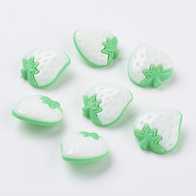 Acrylic Strawberry Shank Buttons BUTT-E021-B-07-1