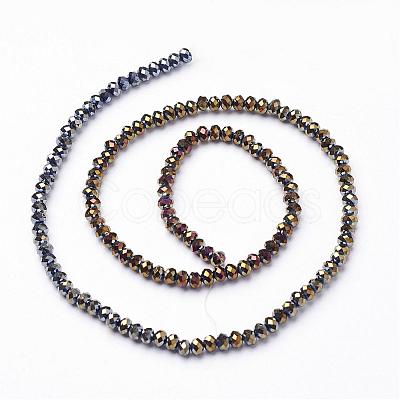 Electroplate Glass Beads Strands EGLA-D020-4x3mm-37-1