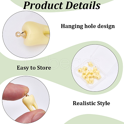20Pcs Opaque Resin Pendants FIND-SC0023-17-1