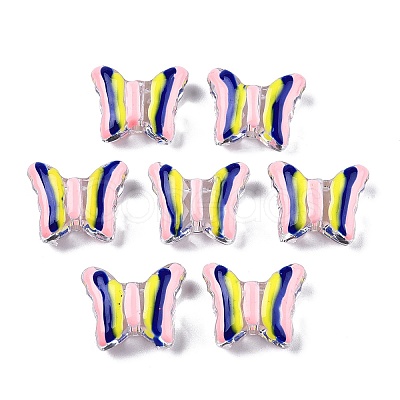 Transparent Acrylic Enamel Beads TACR-G040-05B-1