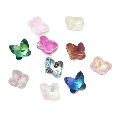 Pointed Back Glass Rhinestone Cabochons GLAA-B012-69-1