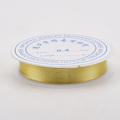 Round Copper Jewelry Wire X-CWIR-Q006-0.2mm-G-1