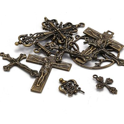 Tibetan Style Alloy Pendants TIBEP-X0005-03-AB-1