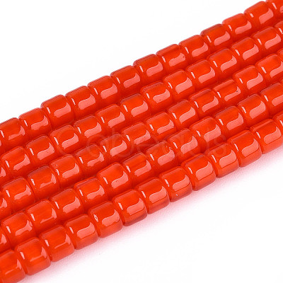 Opaque Solid Color Glass Beads Strands LS-GLAA-N065-4x4mm-C04-1