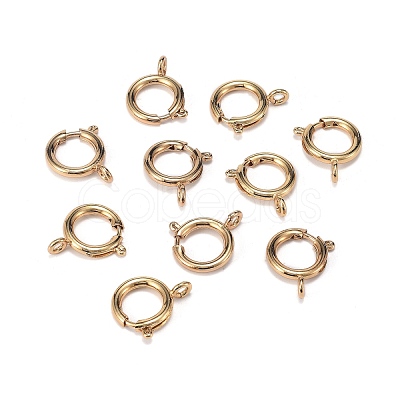 Brass Spring Ring Clasps ZIRC-F120-014G-1
