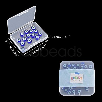 Handmade Evil Eye Lampwork Beads Strands LAMP-NB0001-04-1