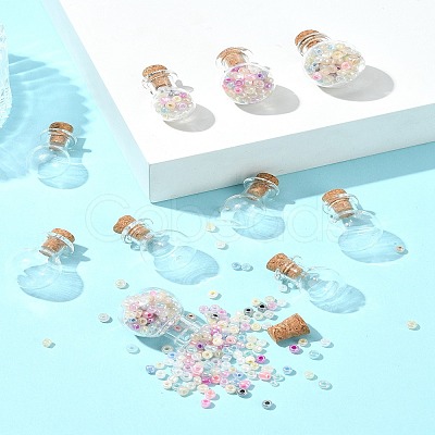 12Pcs 3 Styles Glass Bottles AJEW-FS0001-20-1