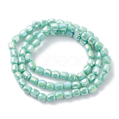 Electroplate Glass Beads Strands EGLA-K015-08D-1