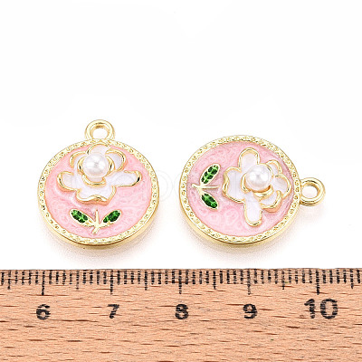 Rack Plating Alloy Enamel Pendants ENAM-N066-10KCG-1