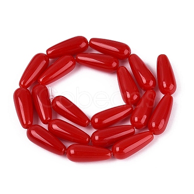 Opaque Glass Beads Strands X-GLAA-Q113-03A-C02-1