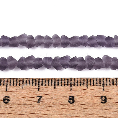Frosted Transparent Glass Beads X1-GLAA-N016-4mm-02-1