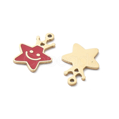 304 Stainless Steel Enamel Charms STAS-M111-17G-1
