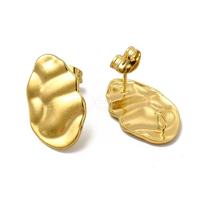 Ion Plating(IP) 304 Stainless Steel Stud Earrings EJEW-I281-09G-1