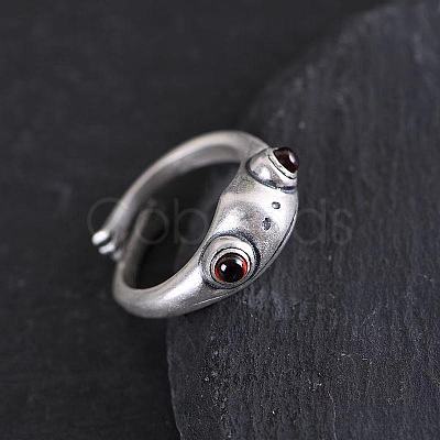 Frog Alloy with Natural  Red Corundum Cuff Rings FS-WGCE30D-01-1
