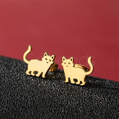 Stainless Steel Stud Earrings PW-WG95520-13-1