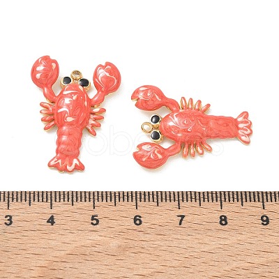 304 Stainless Steel Enamel Pendants STAS-Q119-15G-1