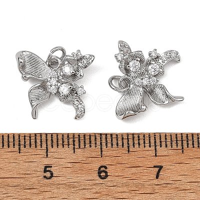 SHEGRACE Brass Pave Clear Cubic Zirconia Pendants XGRQ4D807-657P-1