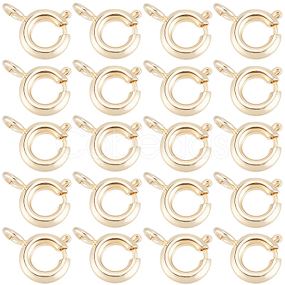 20Pcs Brass Spring Ring Clasps KK-BBC0025-72B-1