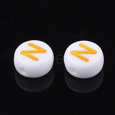 Initial Acrylic Beads X-OACR-E001-20N-1
