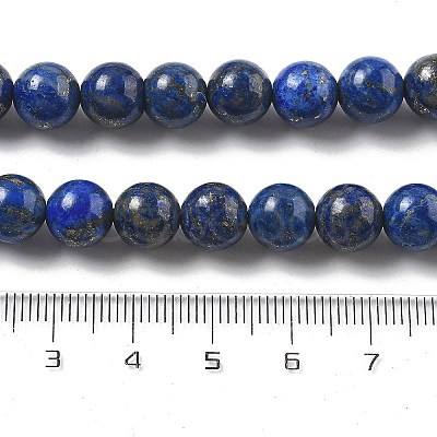 Natural Lapis Lazuli Beads Strands G-P348-01-8mm-1