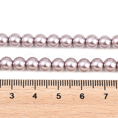 Eco-Friendly Dyed Glass Pearl Round Beads Strands HY-A002-6mm-RB017-1