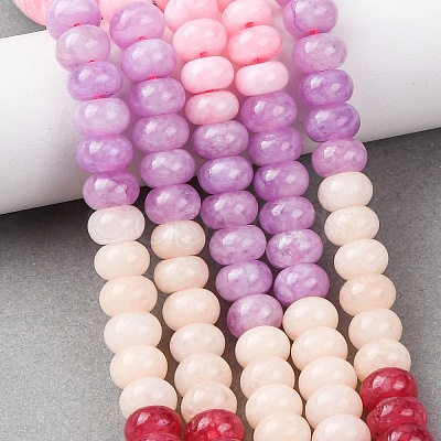 Gradient Color Natural White Jade Beads Strands G-NH0006-A12-01-1