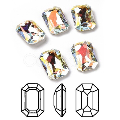 Light AB Style Glass Rhinestone Cabochons RGLA-J018-A-001LA-1