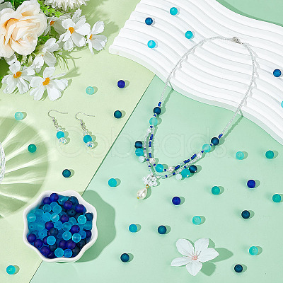 5 Colors Transparent Glass Beads Sets FGLA-PH0001-11B-01-1