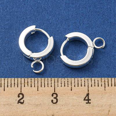 201 Stainless Steel Huggie Hoop Earrings Findings STAS-A167-01L-S-1