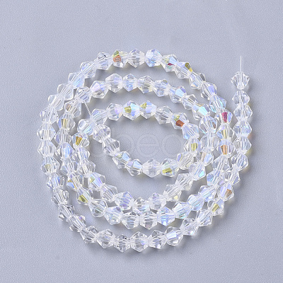 Electroplate Glass Beads Strands EGLA-Q118-4mm-C17-1