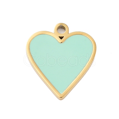Ion Plating(IP) 304 Stainless Steel Enamel Pendants STAS-Z078-23G-1