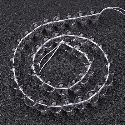 Synthetic Quartz Crystal Beads Strands GSR10mmA039-1-1