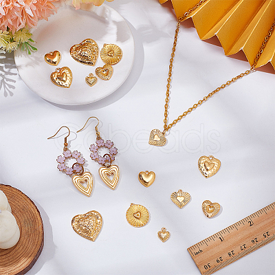 16Pcs 8 Styles Brass Pendants FIND-WR0012-65-1