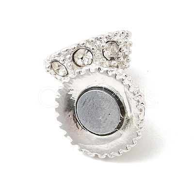 Rack Plating Alloy Magnetic Clasps with Loops PALLOY-F256-01A-S-1