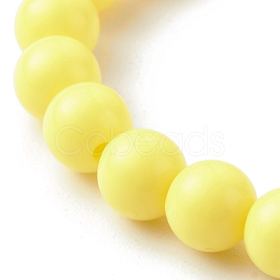 Opaque Acrylic Beads Stretch Bracelet for Kid BJEW-JB06586-1