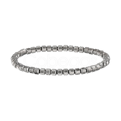 304 Stainless Steel Stretch Bracelets for Women Men WGB27EC-02-1