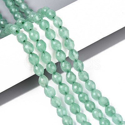 Natural Dyed White Jade Beads Strands G-T142-89C-1