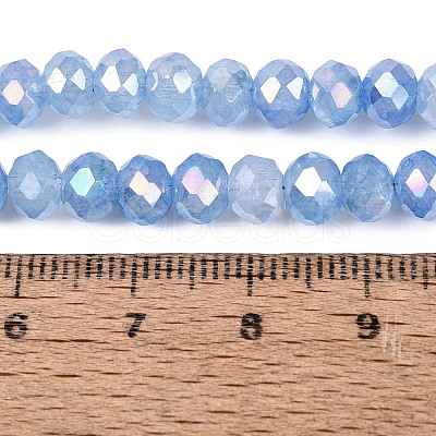 Dyed Crackle Imitation Jade Glass Beads Strands EGLA-Q131-02B-03-1