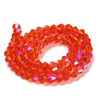 Transparent Electroplate Glass Beads Strands EGLA-A039-T2mm-L14-1