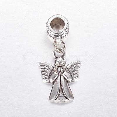 Tibetan Style Alloy European Dangle Charms MPDL-J041-03AS-1