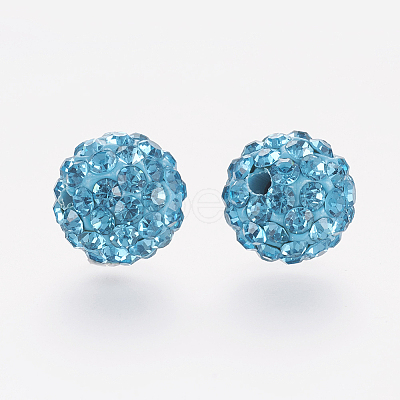 Polymer Clay Rhinestone Beads X-RB-K050-8mm-C24-1