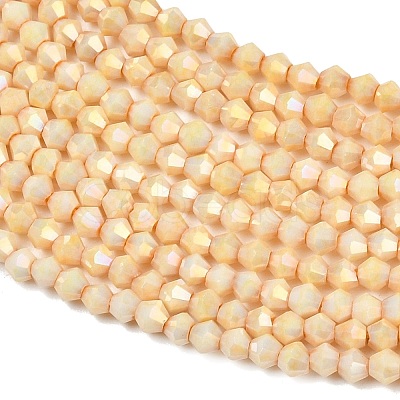 Electroplate Bicone Glass Beads Strands GL-T021-2.5x3mm-16-15-1