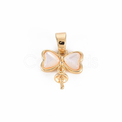 Brass Peg Bails Pendants KK-T062-171G-NF-1