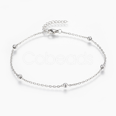 304 Stainless Steel Anklets AJEW-H013-02-1