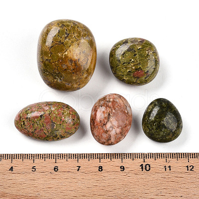 Natural Unakite No Hole Beads G-S218-08-01-1