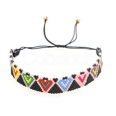 Miyuki Seed Braided Bead Bracelet BJEW-P269-45-1