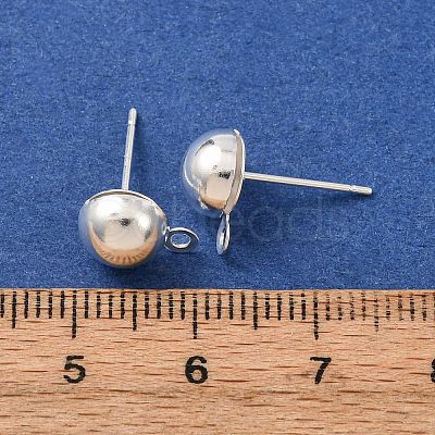 Brass Stud Earring Findings KK-G604-01S-04-1