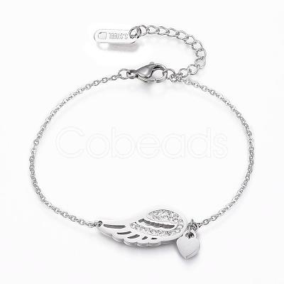 304 Stainless Steel Link Bracelets BJEW-H521-15P-1