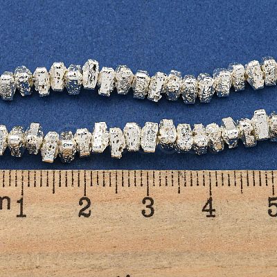 Electroplated Natural Lava Rock Beads Strands G-I360-H02-04-1