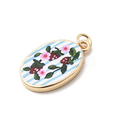 Printed Brass Pendants KK-H253-05C-G-1